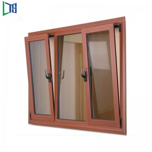 Top Standard di apertura con doppi vetri Alluminio Tilt e Turn Windows per casa modulare