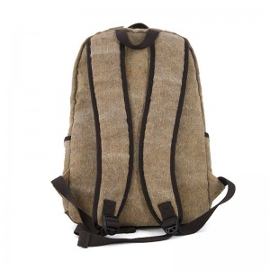 19SC-7748D OEM portatile morbido zaino moda, materiale in vera pelle + tela, zaino computer portatile business computer manica