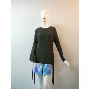 MAGLIONE KHAKI SLIT-SIDE RLWS0057F