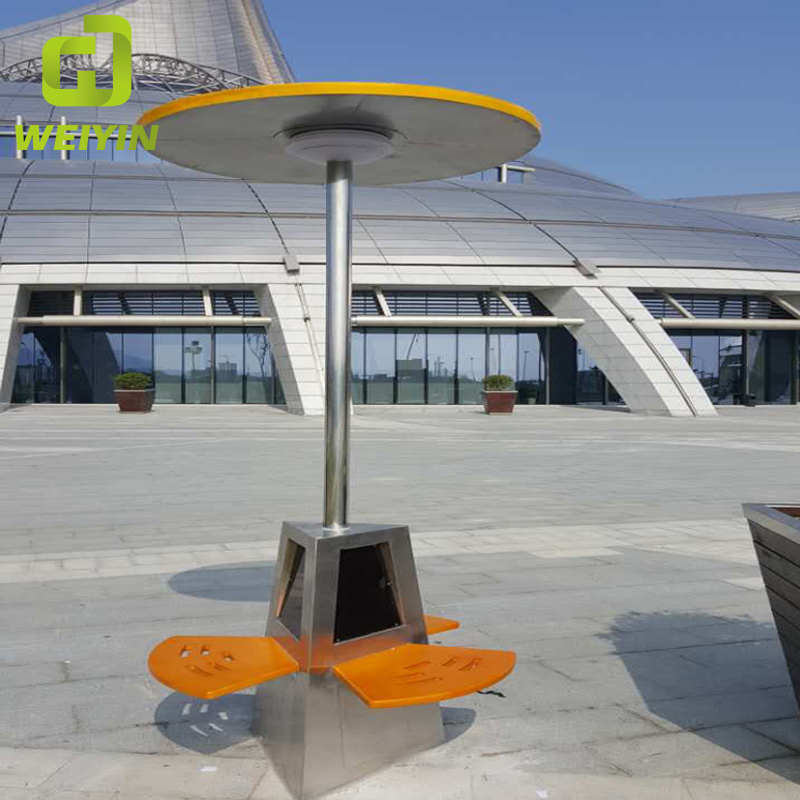 Smart Solar Powered Advertising Bench con illuminazione a LED Caricabatterie USB per esterni