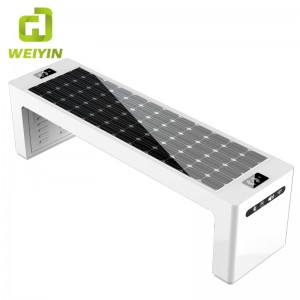 Outdoor Smart Solar Power Urban Park Bench per ricarica cellulare