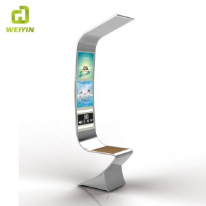 Banco di illuminazione per la pubblicità esterna a LED Contenitore solare per prodotti in acciaio inossidabile