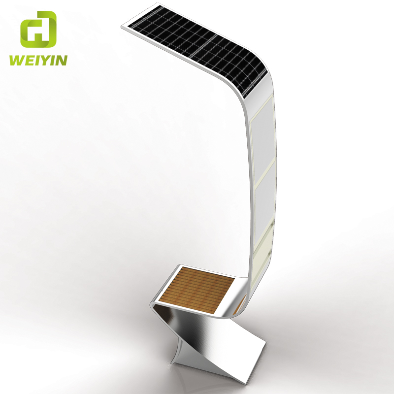 Banco di illuminazione per la pubblicità esterna a LED Contenitore solare per prodotti in acciaio inossidabile