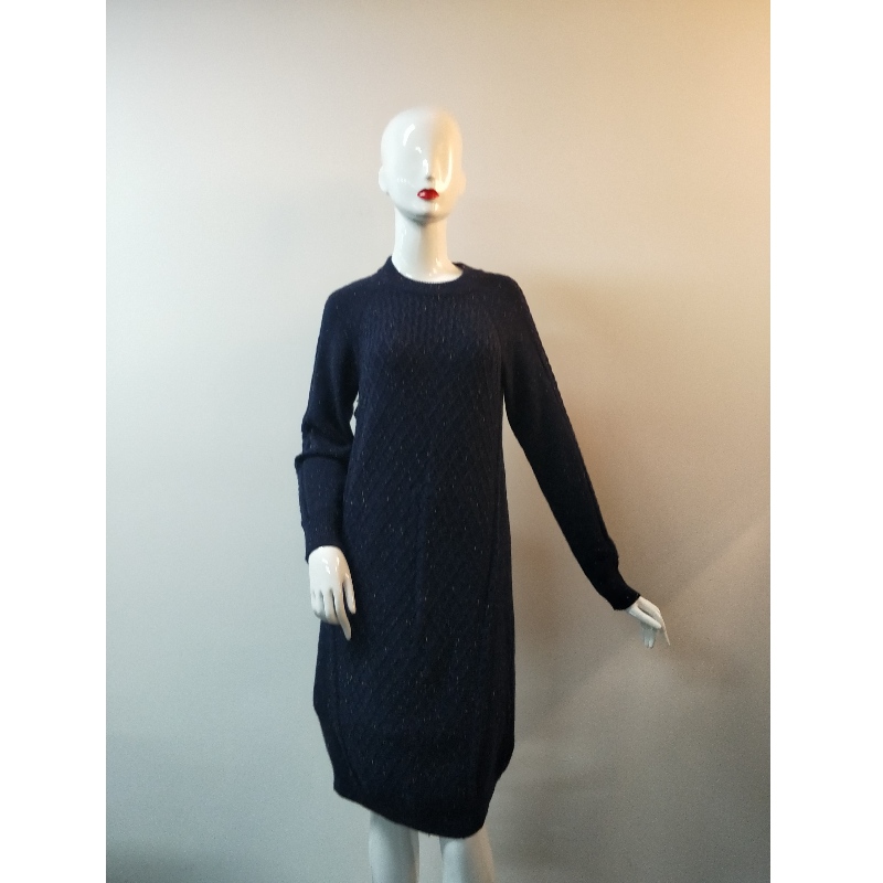 MAGLIONE NAVY LONGLINE RLWS0080F