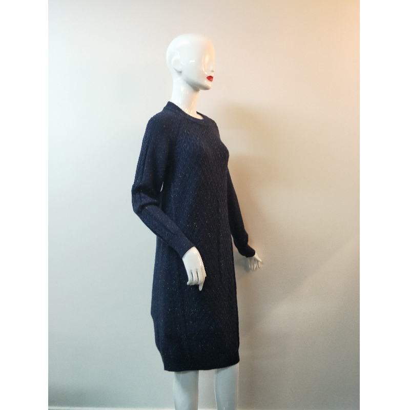 MAGLIONE NAVY LONGLINE RLWS0080F