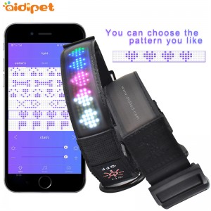 Collare di nylon all'ingrosso Corda rotonda Guinzaglio di trazione integrato con schermo lampeggiante