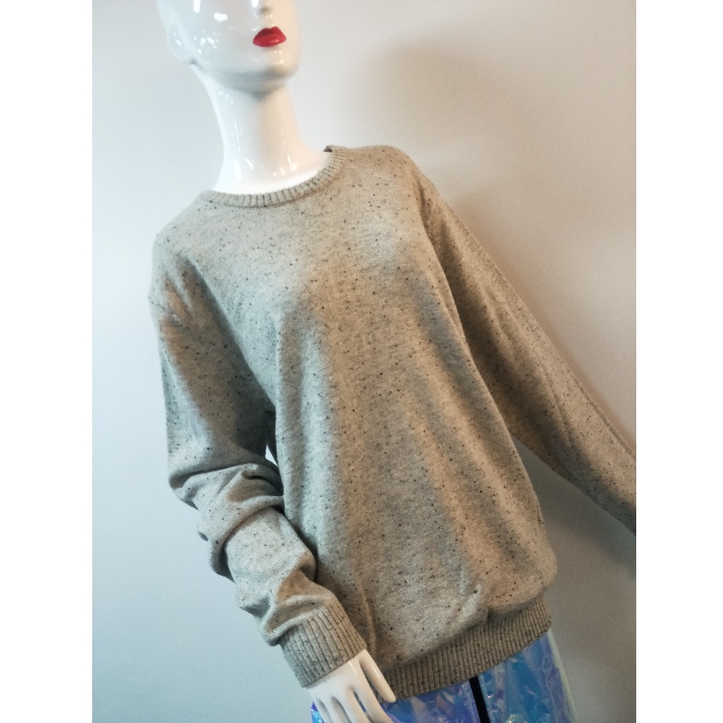 MAGLIONE GRIGIO A MANICA LUNGA RLWS0089F