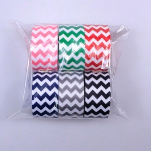 Nastro in grosgrain stampato con logo personalizzato Chevron 5 #