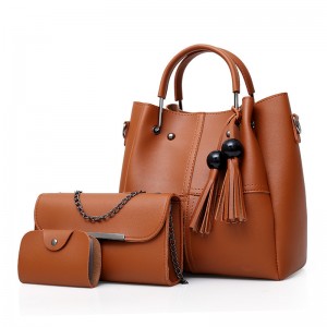 HD0827--3 PC per set Borsa da donna in pelle PU Borsa in pelle PU Borsa in pelle portatile