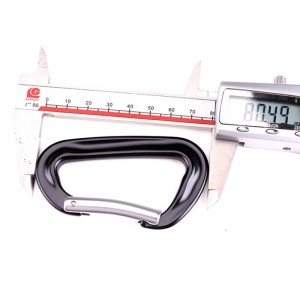 Gancio per arrampicata all'aperto campata chiusura principale fibbia rampicante dado multifunzione moschettone da esterno a sgancio rapido attrezzatura blocco di sicurezza foro di rilevamento d-vite serratura principale aviazione lega di...