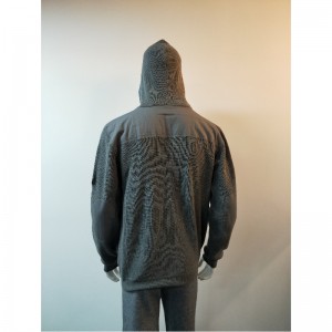 MAGLIONE GRIGIO CON CAPPUCCIO RLMS0004F