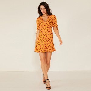 Abito da donna con stampa floreale professionale di Oem