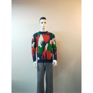 MAGLIONE CON SPACCHI LATERALI A CONTRASTO RLMS0022F