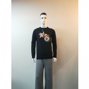 MAGLIONE STAMPA FUMETTO NERO RLMS0028F