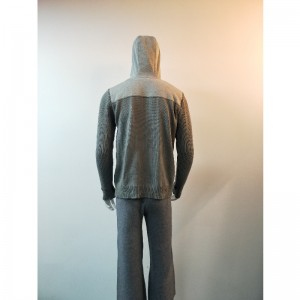 MAGLIONE CON CAPPUCCIO GRIGIO RLMS0038F