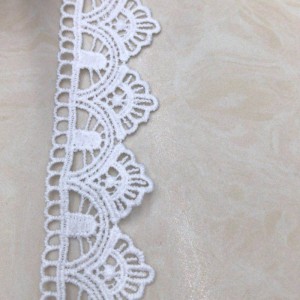 Pizzo di seta 5 # latte lace Pizzo di poliestere / nylon lace Pizzo di cotone