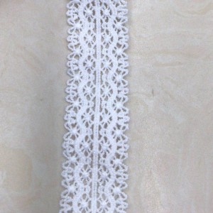 Pizzo di seta 11 # latte ， Pizzo di poliestere / nylon lace Pizzo di cotone
