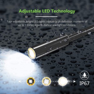 Endoscopio USB con 4.3 In Screen Display Borescope Inspection 1080P HD Snake Camera 8 LED Endoscopio multifunzionale per macchina