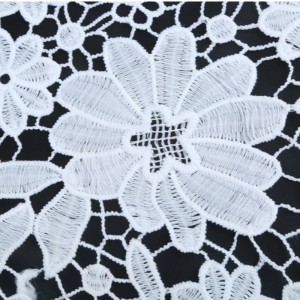 Tessuto di pizzo puro tessuto di pizzo poliestere ricamato, seta di latte, pizzo.Poli poliestere / nylon lace pizzo di cotone