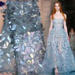 Tessuto economico con paillettes e perline per tessuto per abiti da sposa in abiti asiatici