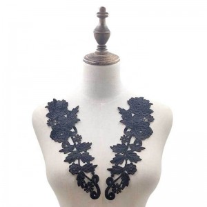 2 Ricami all'uncinetto avanzato, scollatura con applique scollo in pizzo donna