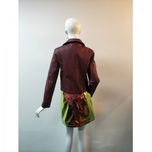 GIACCA BIKER PU BURGUNDY RLWPJ0027N