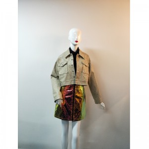 GIACCA CORTA PU KHAKI RLWPJ0028N