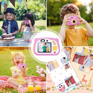Videocamera per bambini 8.0MP Videocamera digitale ricaricabile anteriore e posteriore per selfie Videocamera per bambini, giocattoli regalo per ragazzi e ragazze di 4-10 anni