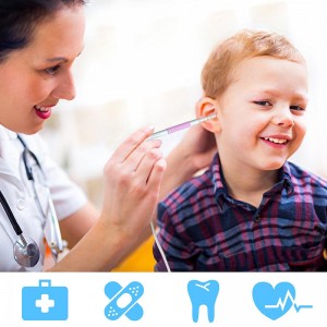 Wifi Otoscope 3 in 1 Ear Wax Remover Tool Telecamera impermeabile 720P con 6 LED regolabili Compatibile con Android e iOS