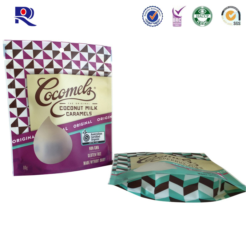 Confezione in plastica stampata e laminata reclosable per il latte di cioccolato cocco