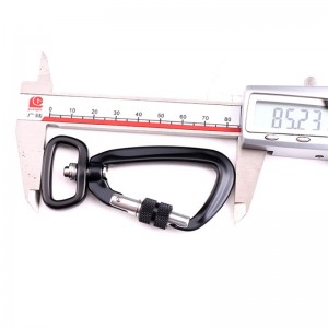 Gancio per arrampicata all'aperto campeggio chiusura principale moschettone fibbia da alpinismo fibbia da alpinismo multifunzione chiusura rapida per esterni caduta rapida attrezzatura chiusura di sicurezza con gancio animale da compagni...