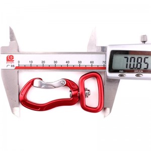 Moschettone da campeggio arrampicata all'aperto blocco principale Moschettone in acciaio inossidabile moschettone moschettone multifunzione da esterno a sgancio rapido equipaggiamento per caduta rapida chiusura di sicurezza con gancio fe...