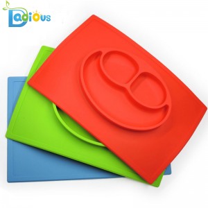 Tovaglietta in silicone monopezzo all'ingrosso in fabbrica per bambino BPA Placemat in silicone per alimentazione gratuita per neonati