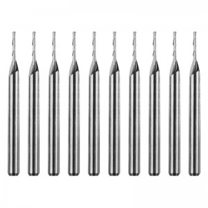 Frese in metallo duro, doppie scanalature Fresa a spirale piatta in metallo duro Fresa cilindrica Fresa CNC Diametro di taglio 1mm.