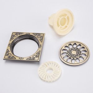 Filtro decorativo per scarico doccia a pavimento in pvc di ottone