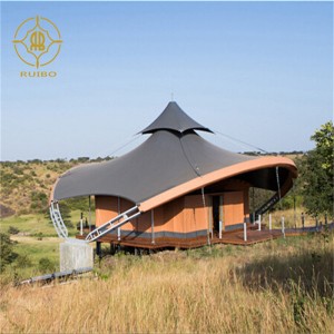 Tenda prefabbricata di fabbrica prefabbricata di lusso della Camera dell'hotel dell'hotel della struttura d'acciaio della membrana di PVDF