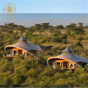 Tenda prefabbricata di fabbrica prefabbricata di lusso della Camera dell'hotel dell'hotel della struttura d'acciaio della membrana di PVDF