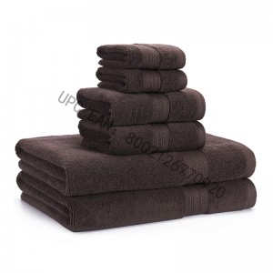 Set asciugamani da bagno JMD TEXTILE, asciugamani in cotone pettinato set grigio di 6 asciugamani cucina piscina per la casa, asciugamani durevoli assorbenti asciugamani extra large confortevoli (2 salviette, 2 asciugamani, 2 asciugamani...