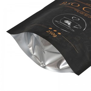 Sacchetti stand up riutilizzabili con logo personalizzato personalizzato con chiusura a zip Sacchetti da imballaggio per caffè