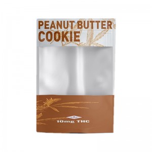 Custodia stand up personalizzata per biscotti confezioni per alimenti con cerniera per finestra trasparente