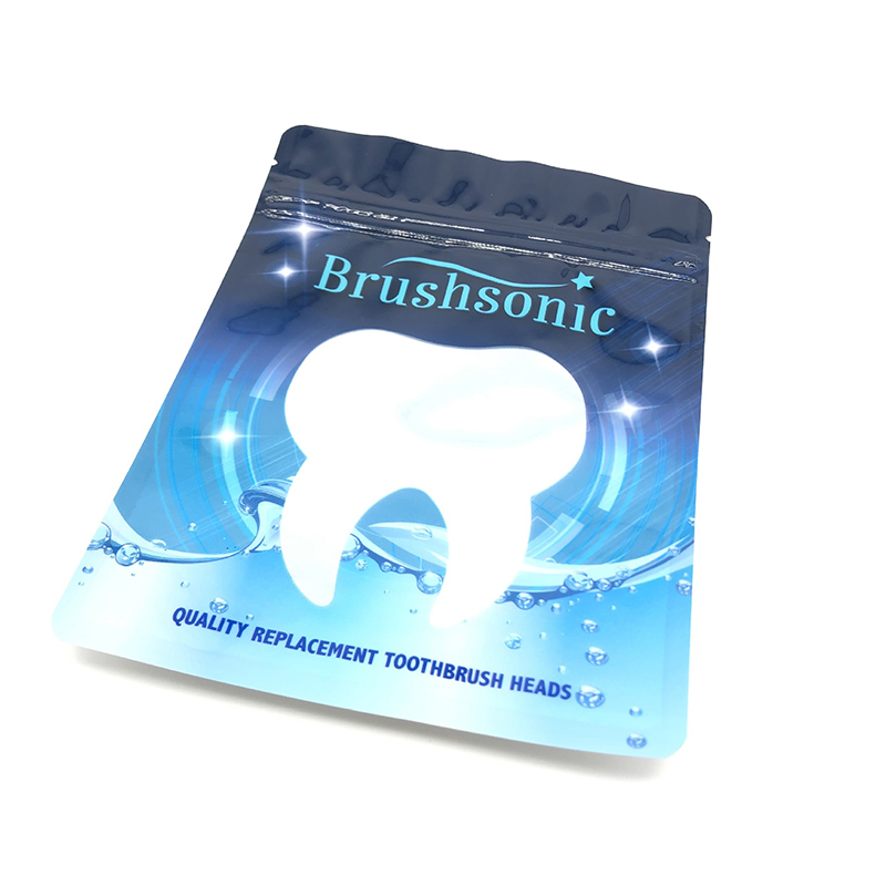 Borsa per spazzolino da denti in plastica trasparente con design in alluminio antiaderente di alta qualità