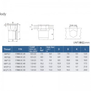 Ridurre il corpo esagonale interno della testa esagonale