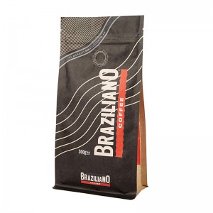 Confezione da 100 g di caffè con chiusura zip e sacchetto da caffè in sacchetto da 1 kg con valvola di degasaggio e borsa da caffè personalizzata con valvola