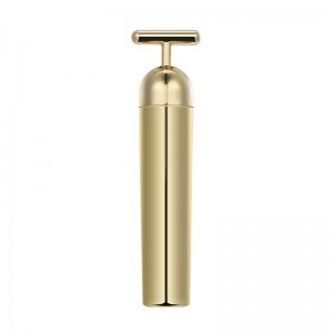 Massaggiatore per il viso ad impulsi da bar di bellezza, strumenti elettrici per il massaggio del viso con segno a forma di T per pelle sensibile Tirare il lifting rassodante