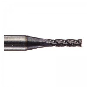 Fresa in metallo duro integrale, rivestimento AlTiN, 4 scanalature, diametro 1/16 \