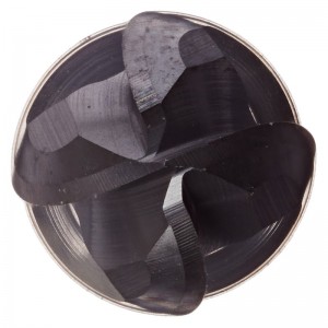 Fresa a sfera in metallo duro integrale, rivestita, 4 scanalature, attacco 1/4 \