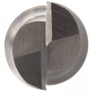 Fresa a punta quadrata in metallo duro, pollici, finitura non patinata (lucida), sgrossatura e finitura, elica a 30 gradi, 2 scanalature, lunghezza totale 4 \