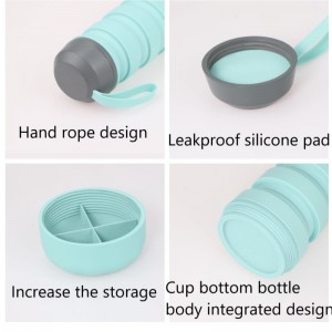 Tazza di acqua di silicone creativa commestibile pieghevole bottiglia di acqua di personalità di sport all'aria aperta in esecuzione tazza di acqua sport fitness portatile
