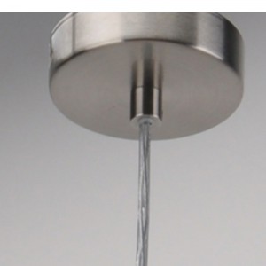 lampada a sospensione moderna con paralume in tessuto nero tagliato al laser