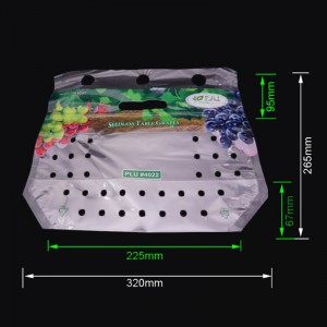 Borsa da imballo con chiusura lampo in plastica stampata eco-amico con fori di ventilazione
